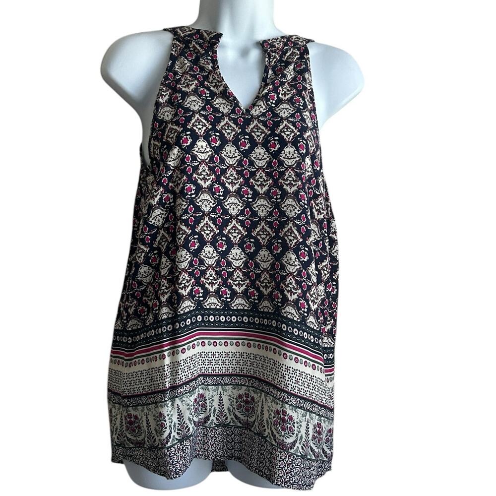 Y2K Lucy & Laurel Women Tunic Top S Blue Flowy Layer Boho Festival Hippie Retro‎